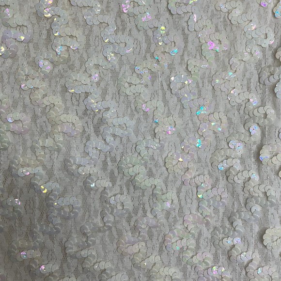 Fredericks of Hollywood sexy white sequin mini dress - Picture 3 of 4